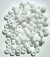 100 4x6mm Crow Beads Opaque White